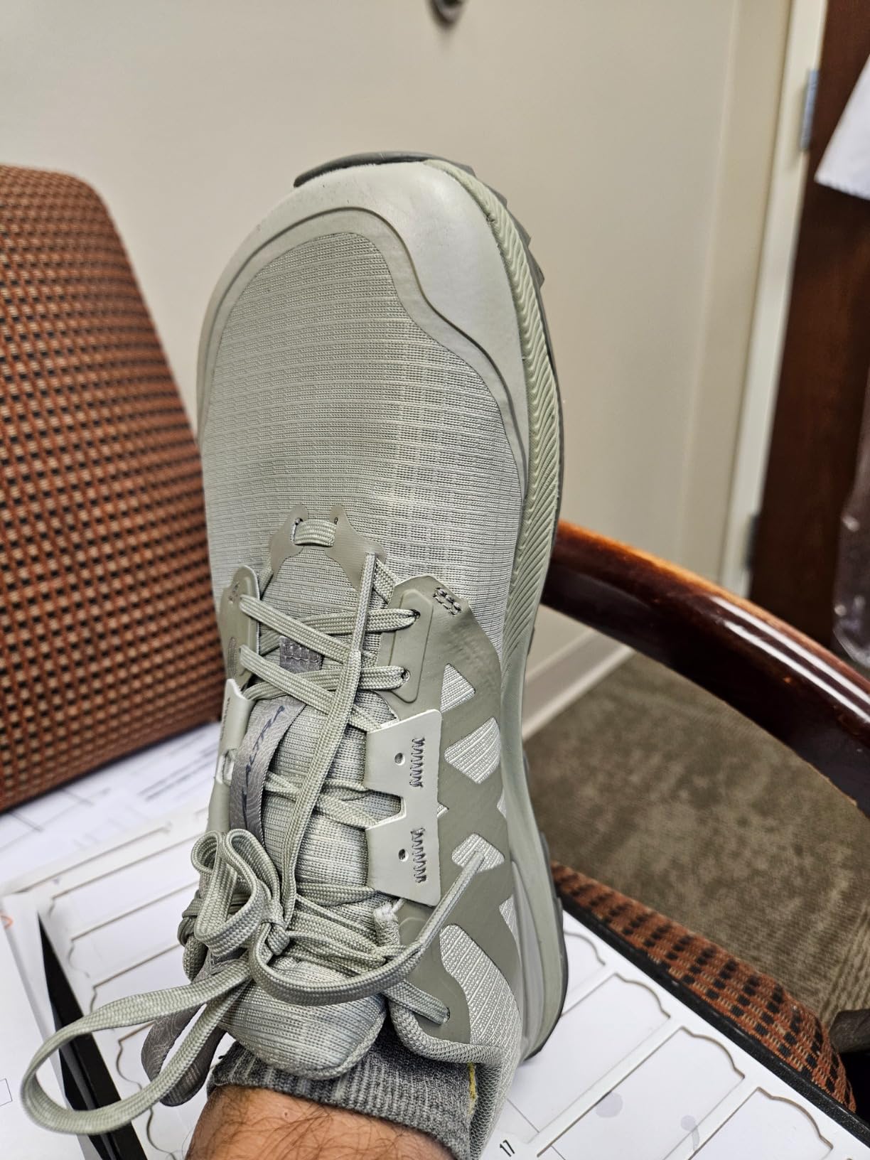 ALTRA Lone Peak 8 in action on rocky trail terrain showing traction performance