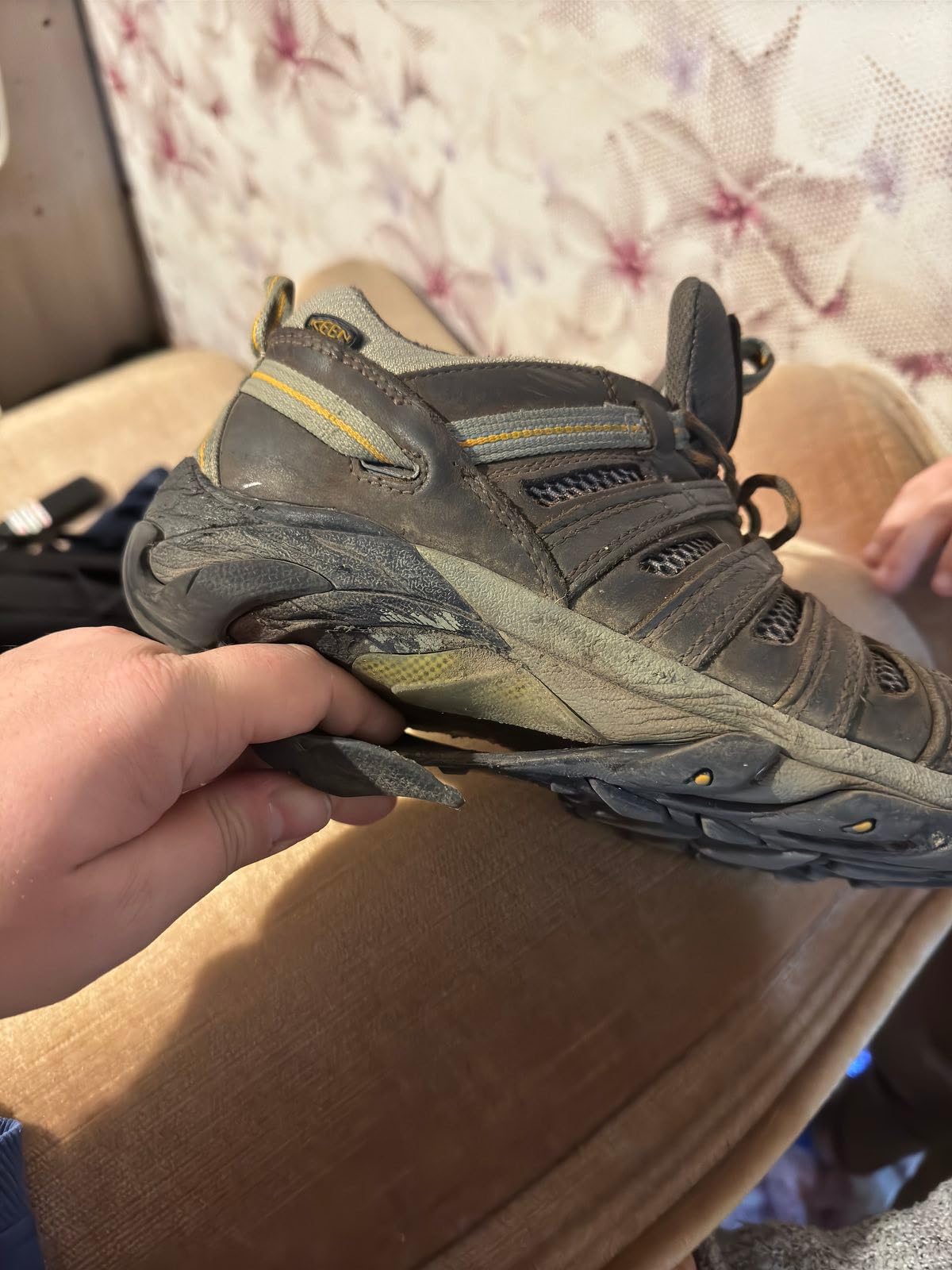 KEEN Voyageur being tested on rocky terrain showing traction performance