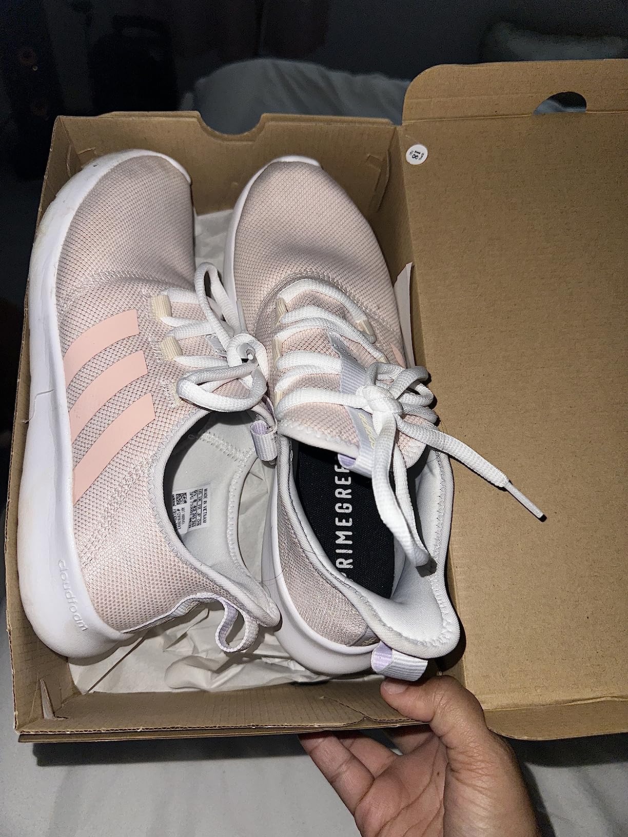 Adidas Women's Cloudfoam Pure 2.0 running shoes in black colorway showing lightweight design