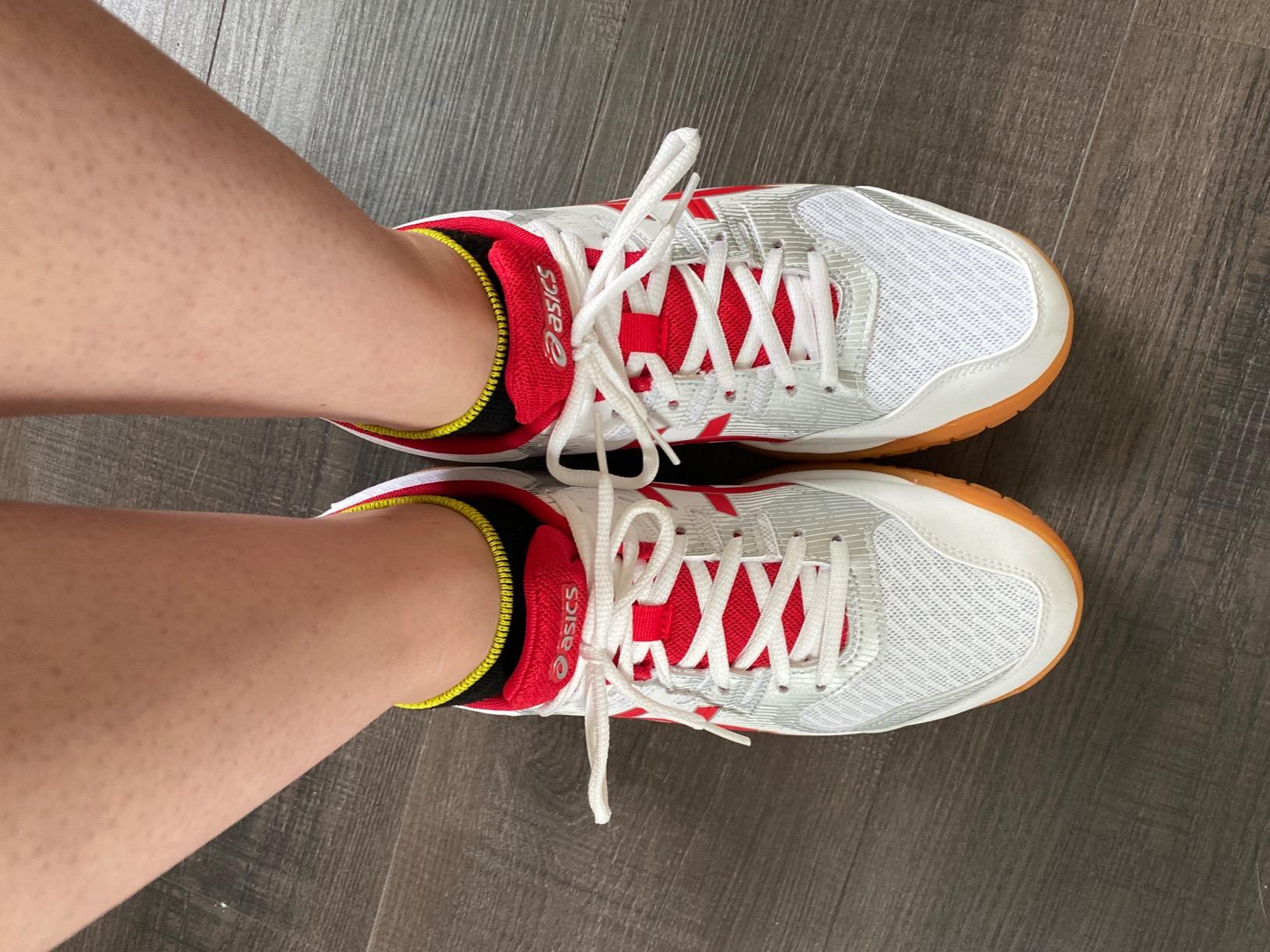 ASICS Gel-Rocket 9 showing GEL cushioning technology and support features for volleyball performance