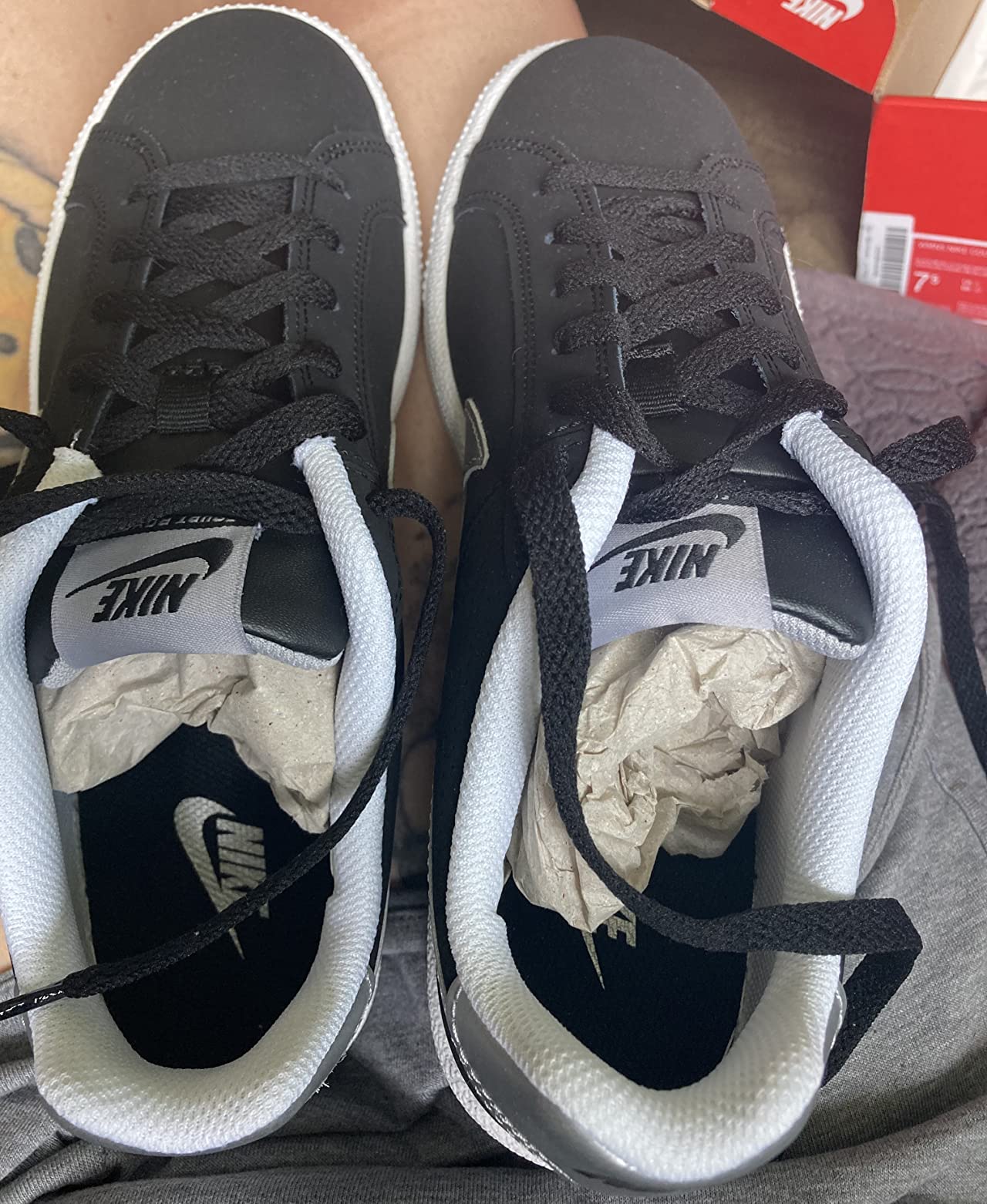 Nike Court Borough Low lifestyle shot showing real-world wear and styling