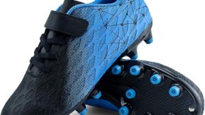 Brooman Kids Firm Ground Soccer Cleats Boys Girls Athletic Outdoor Football Shoes