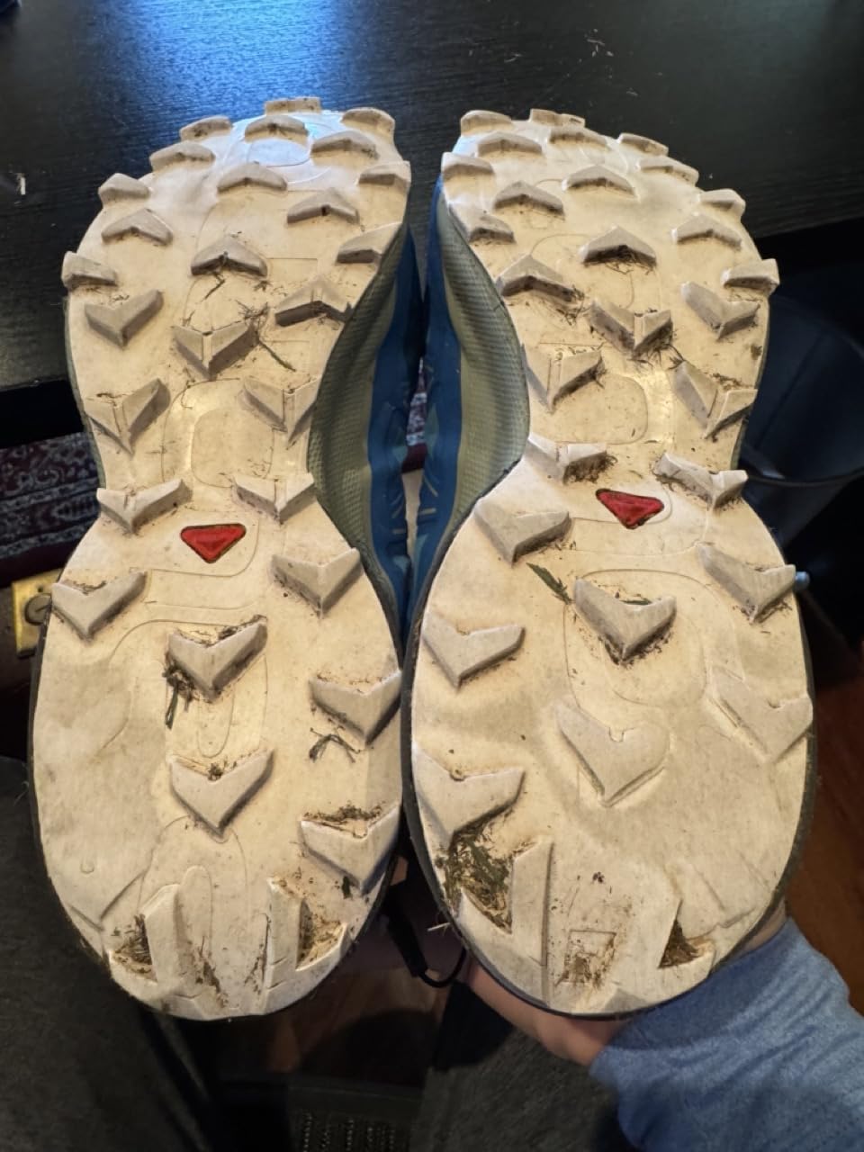 Close-up view of Salomon Speedcross Peak showing SensiFit construction and Quicklace system detail