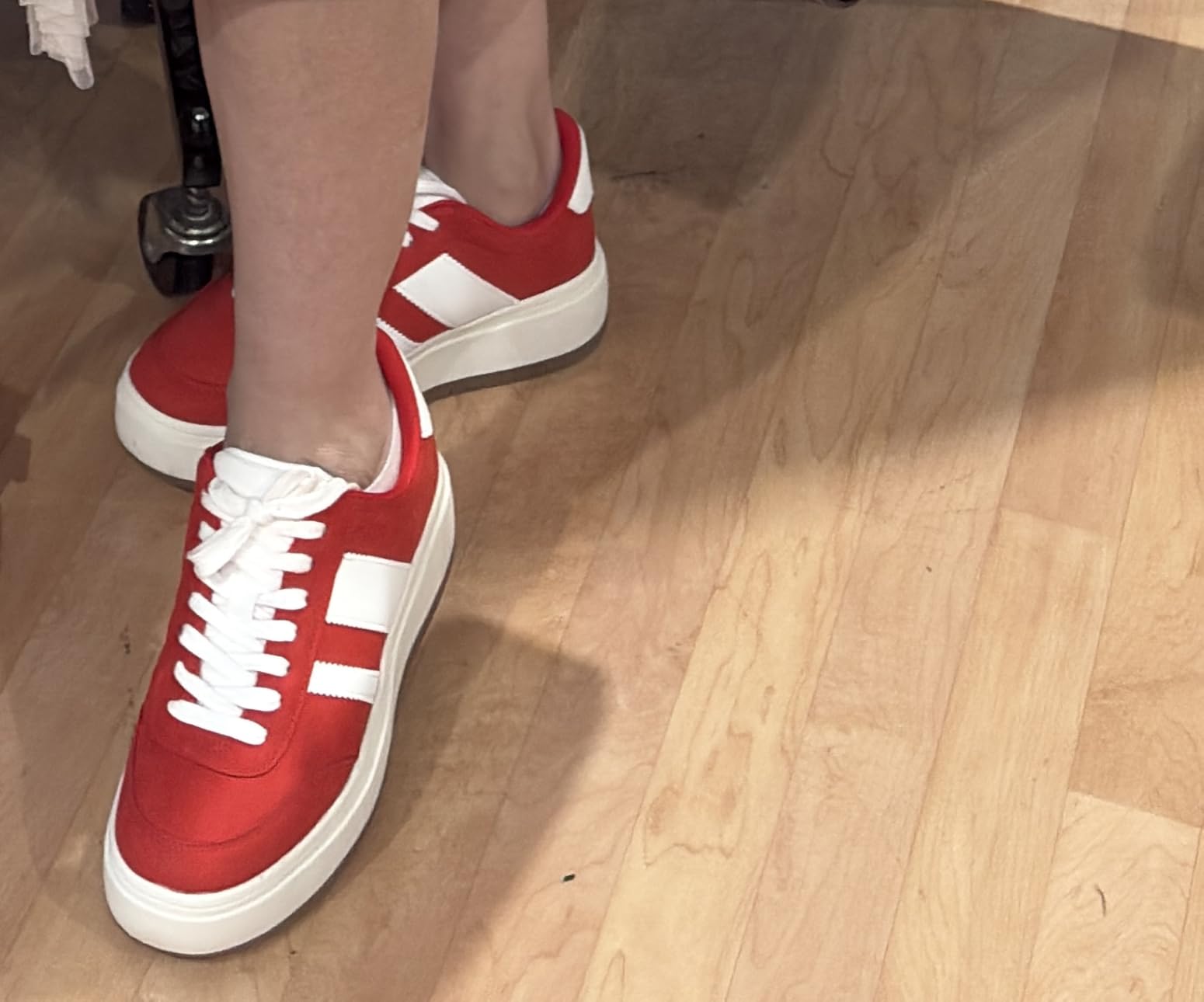 Project Cloud Platform Sneakers for women showing white and black stripe design with platform sole