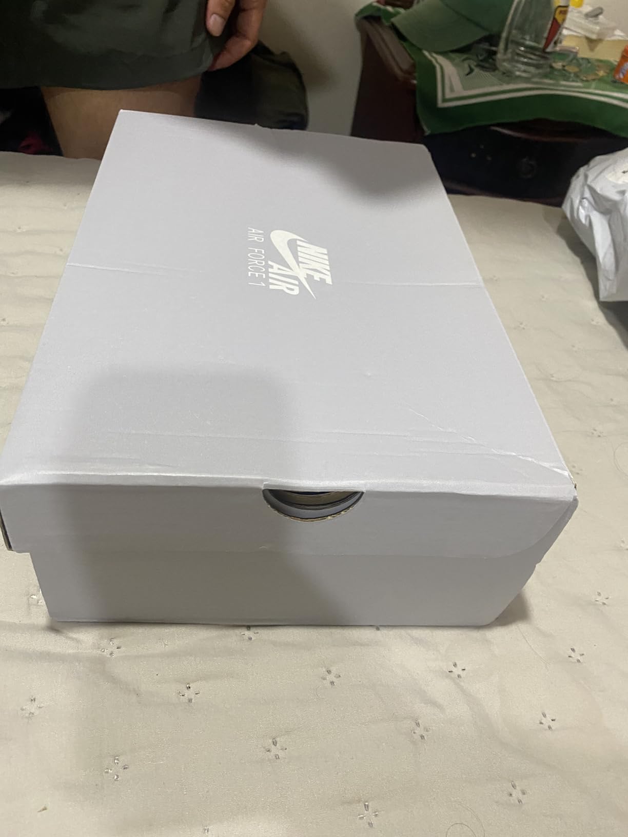 Nike Air Force 1 white classic basketball shoe showing iconic silhouette and rubber sole