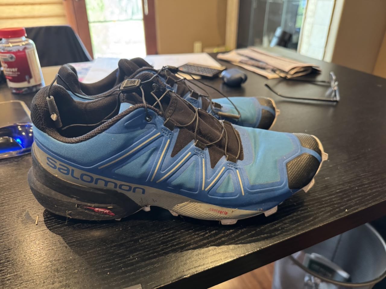 Salomon Speedcross Peak sole pattern showing aggressive Contagrip lugs for trail traction