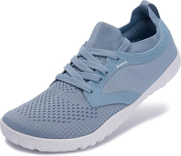 Joomra women's wide minimalist barefoot shoes in a blue wide toe box design