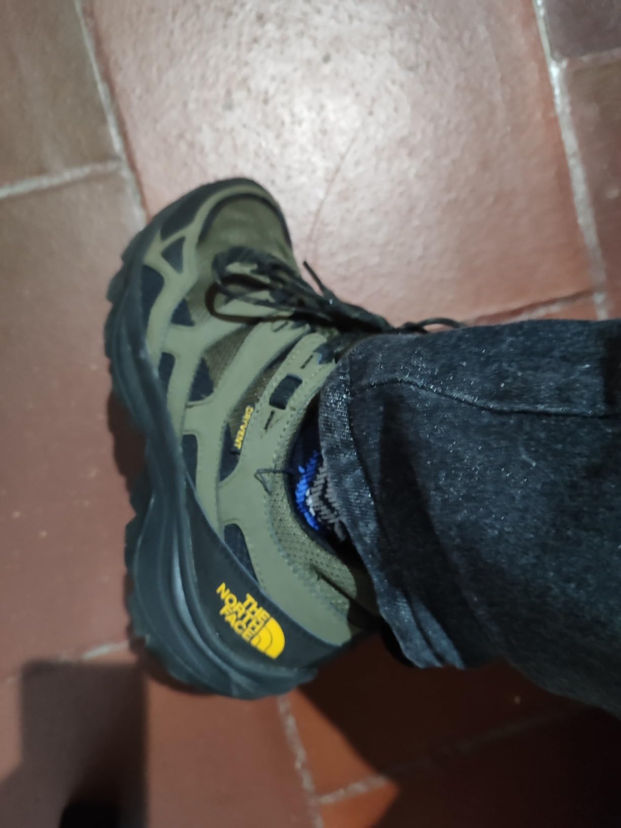 North Face Hedgehog Fastpack 3 Waterproof hiking shoes on trail