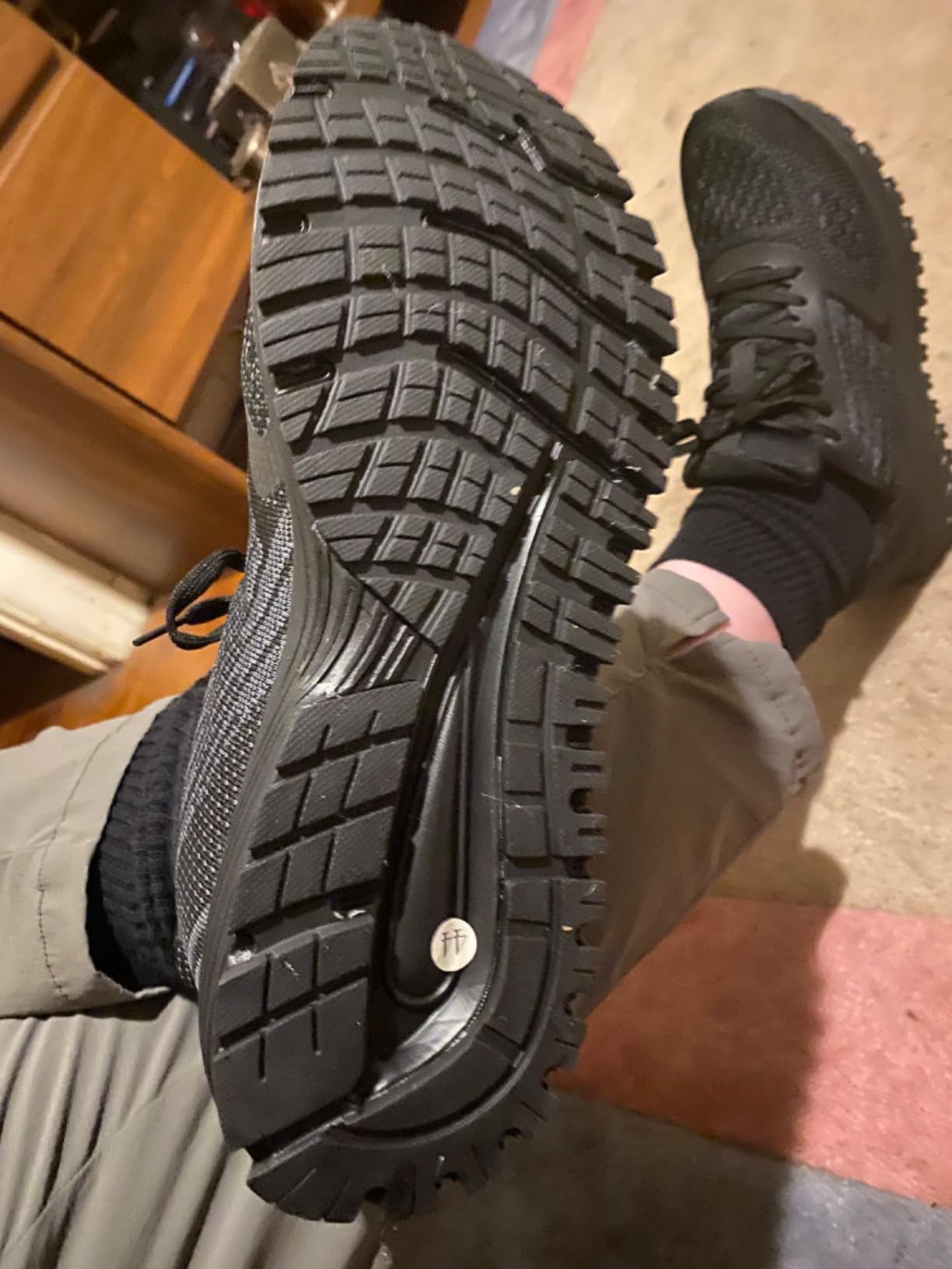 Joomra Whitin mens running shoes blue colorway showing engineered knit upper and rubber outsole