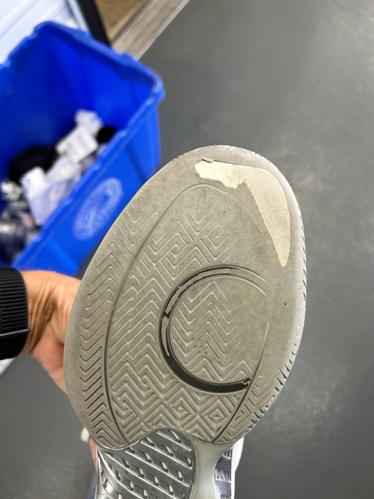 K-Swiss Pickleball Supreme sole wear after 4 months showing premature deterioration in toe area