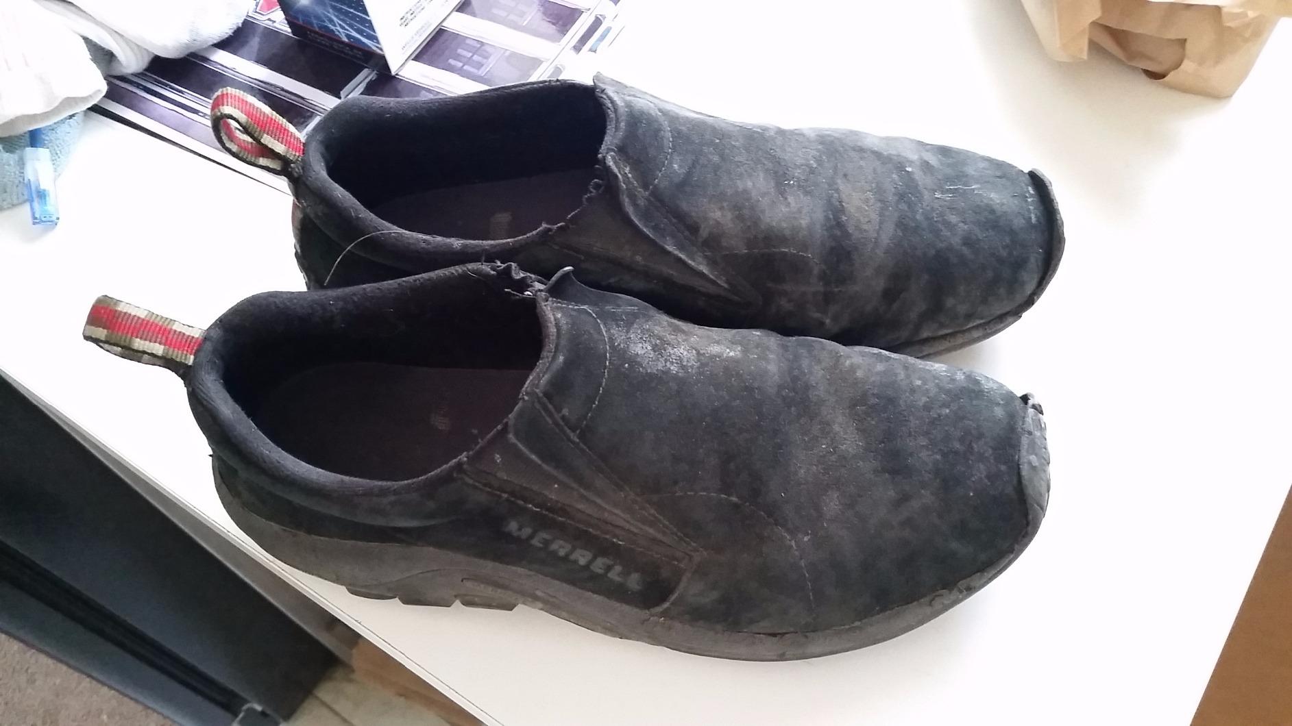 Merrell Jungle Moc being worn in outdoor setting showing real-world usage