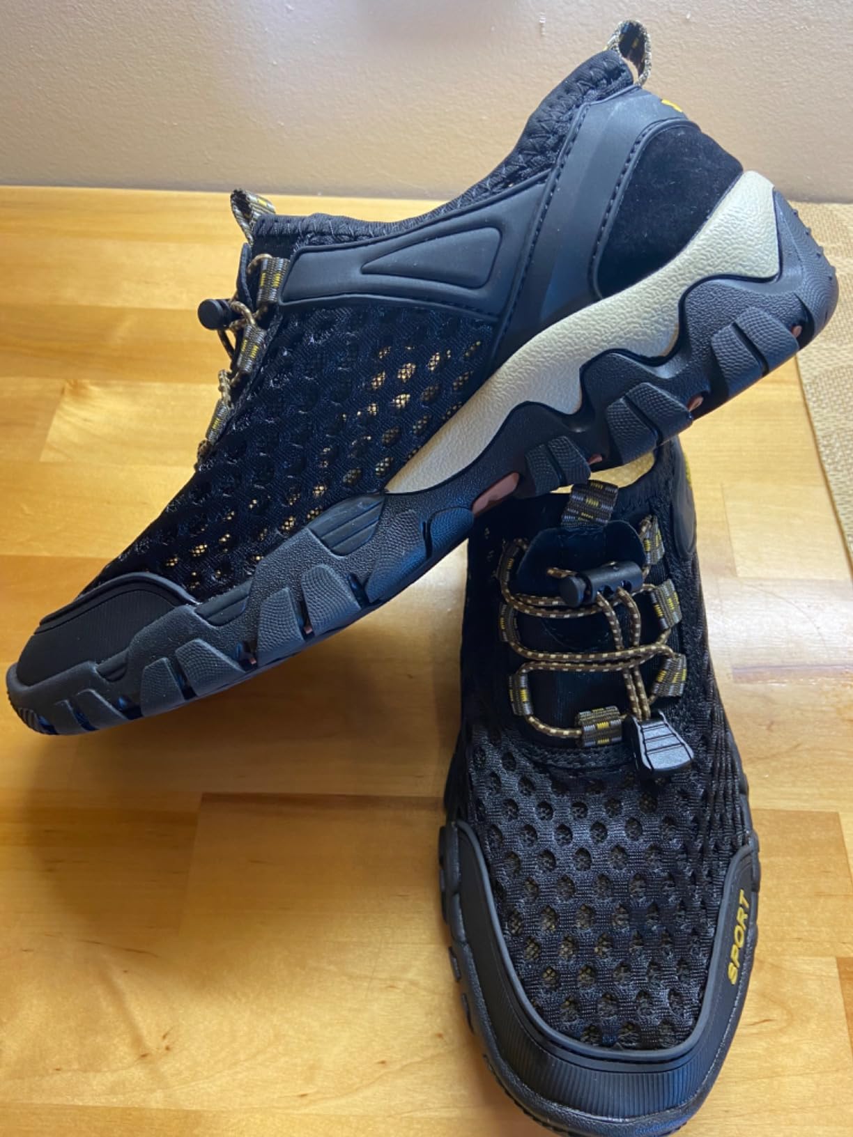 TrailBlitz Water Shoes Men black colorway showing mesh upper and rubber sole design