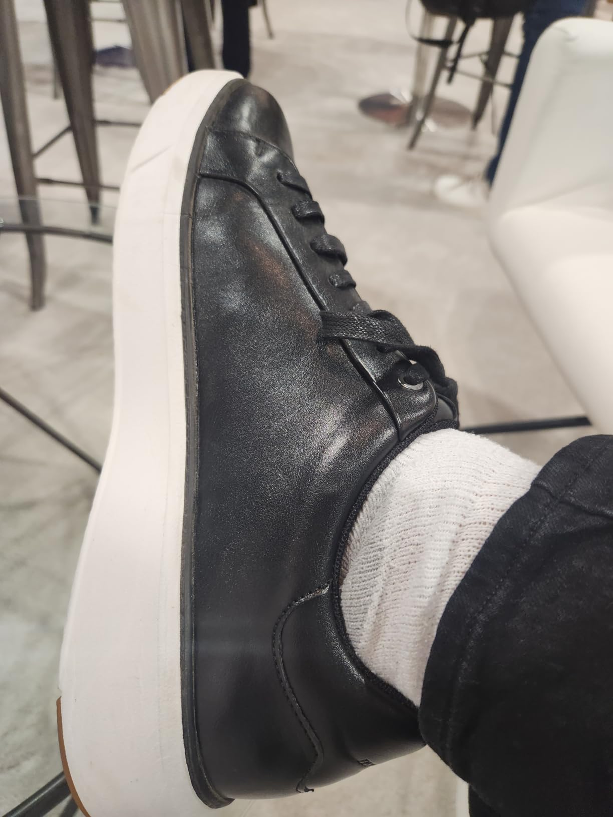 Bruno Marc WaveFlex CoreNeat dress sneakers navy colorway showing chunky sole design