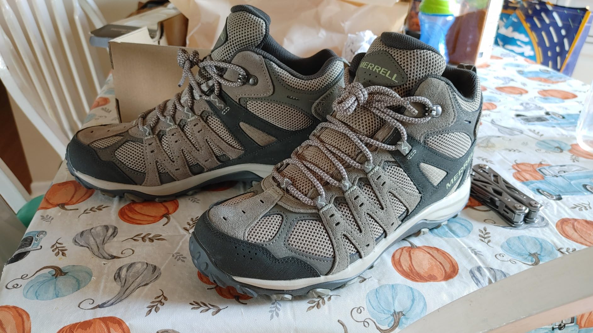 Merrell Accentor 3 water resistance testing showing moisture exposure during field testing