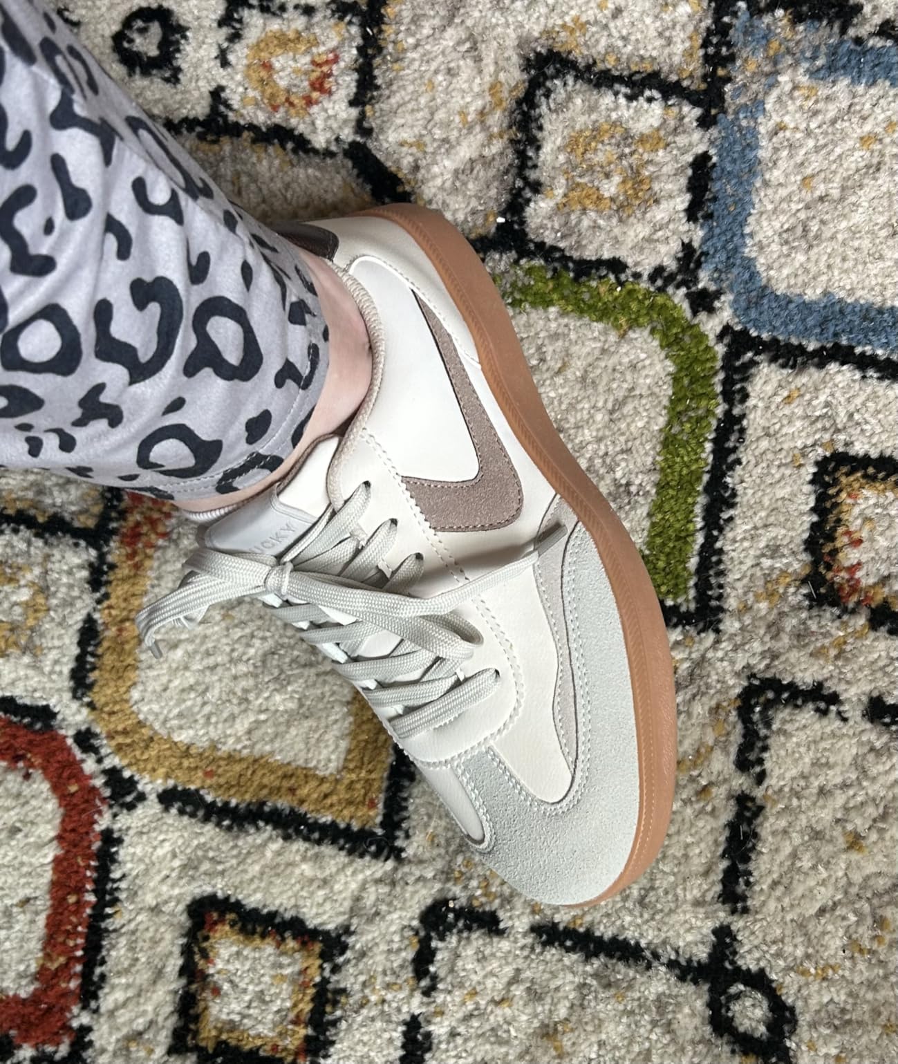 LUCKY STEP sneakers after 6 weeks of wear testing showing wear patterns and durability assessment