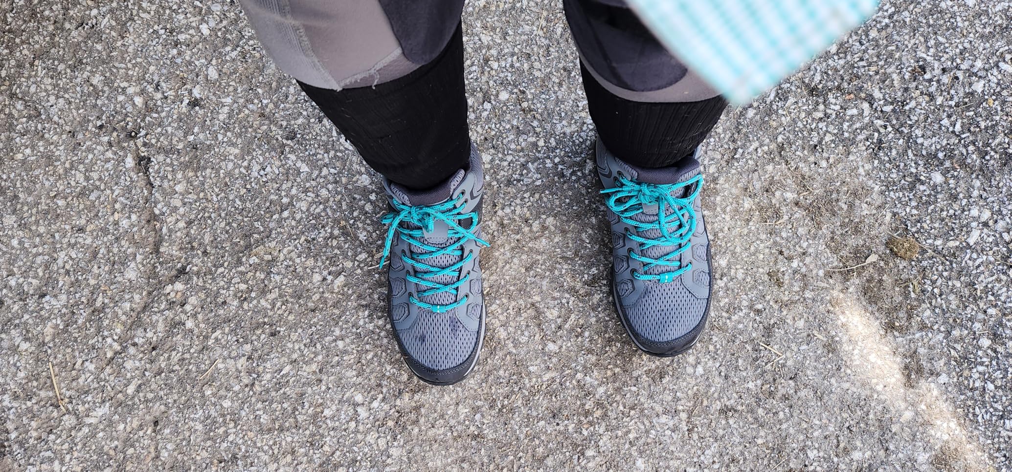 Columbia Women's Granite Trail hiking boot detail showing lacing system and ankle support collar