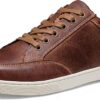 Jousen Men's Leather Casual Sneakers
