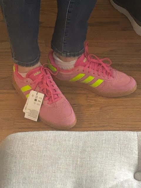 Adidas Women's Breaknet Sleek Sneaker pink colorway lifestyle sneaker