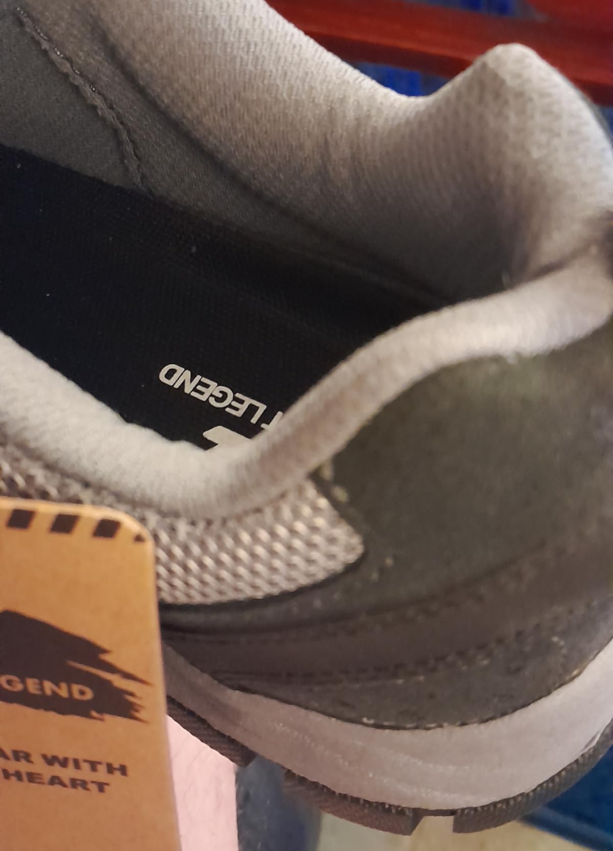 OL OUTJET LEGEND Men's Waterproof Hiking Shoes in brown colorway showing full profile and aggressive rubber outsole tread pattern