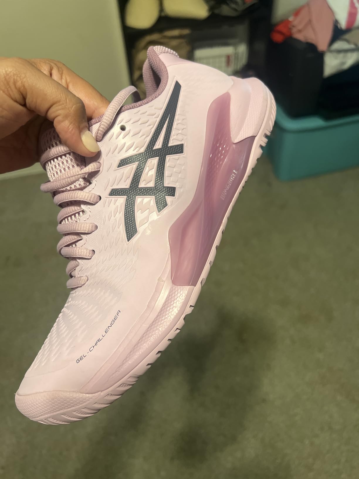 ASICS Women's Gel-Challenger 14 White Pure Silver colorway front view