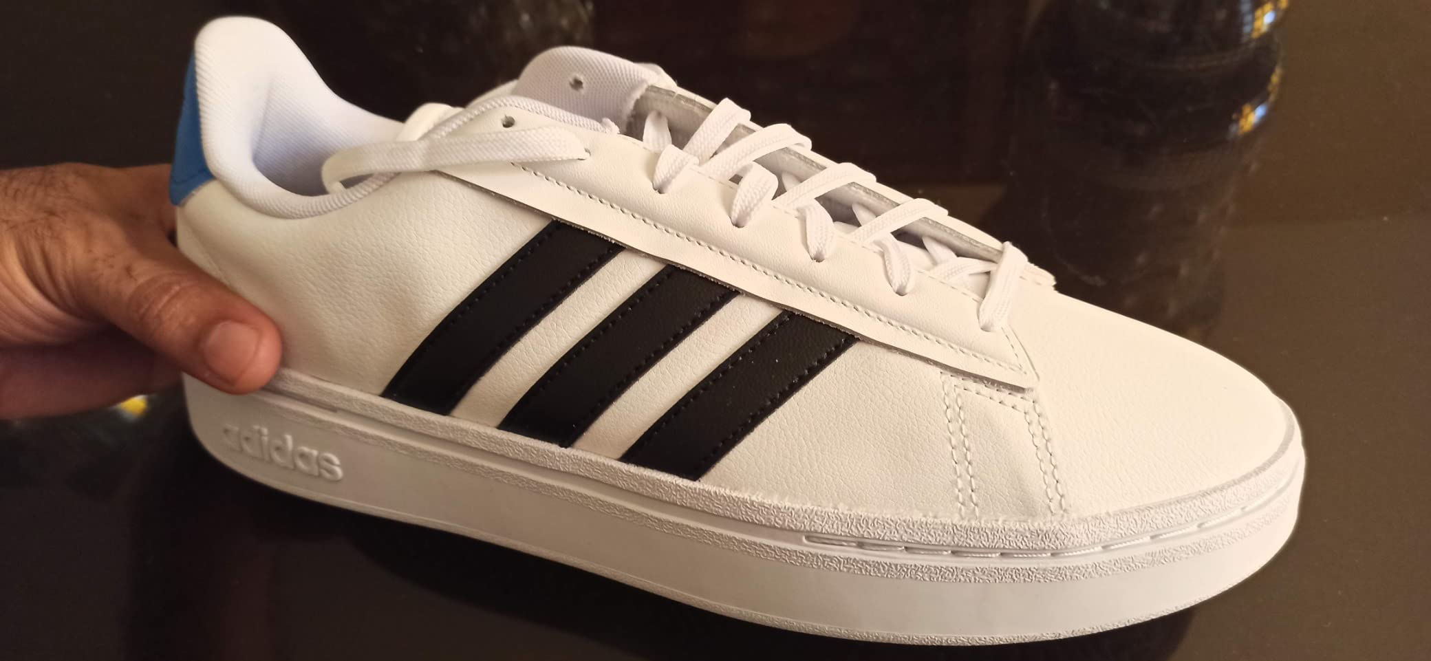 Adidas Grand Court Alpha worn in real-world casual setting demonstrating everyday wearability