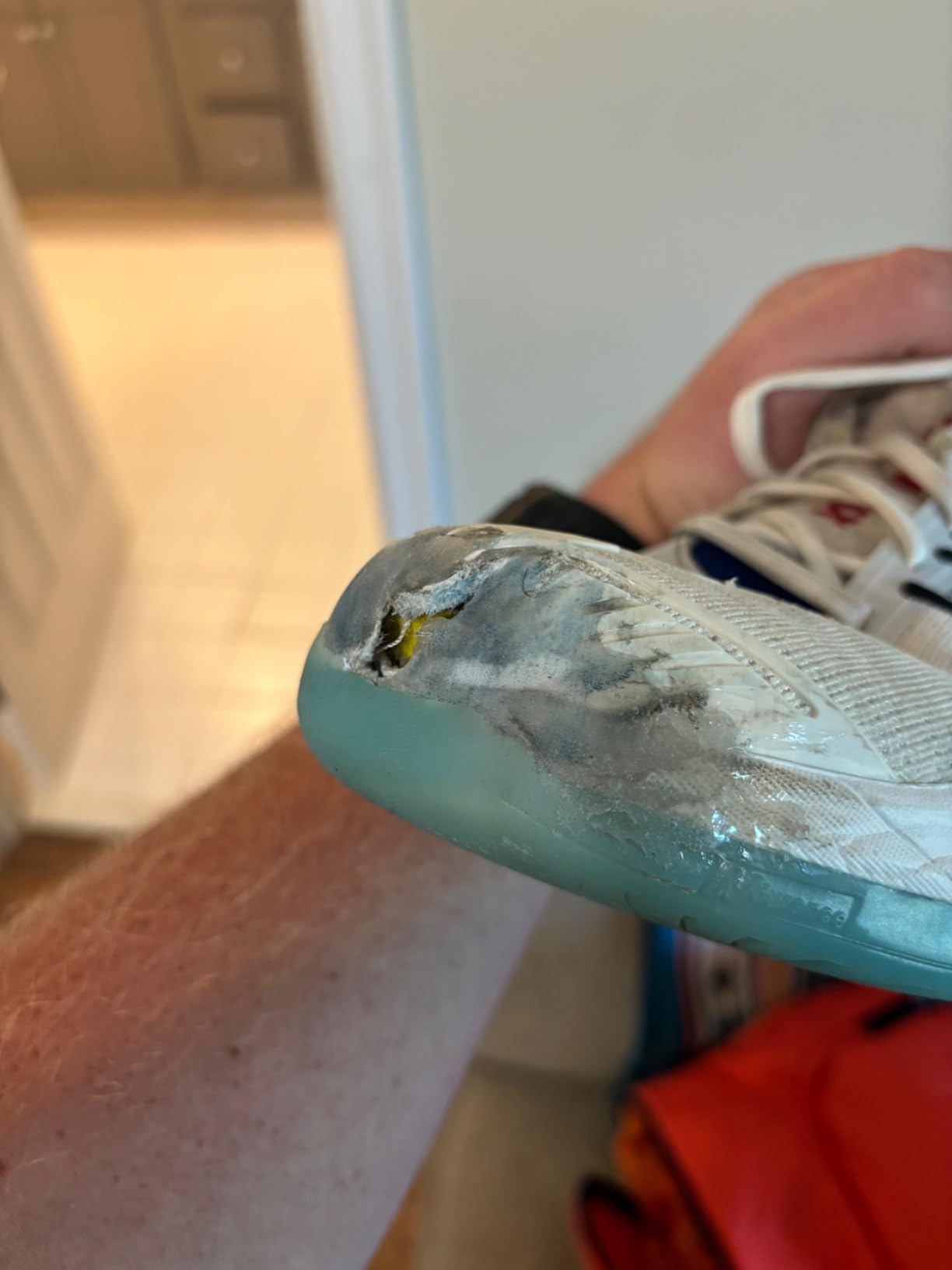 New Balance 996 V5 showing excessive wear after limited use