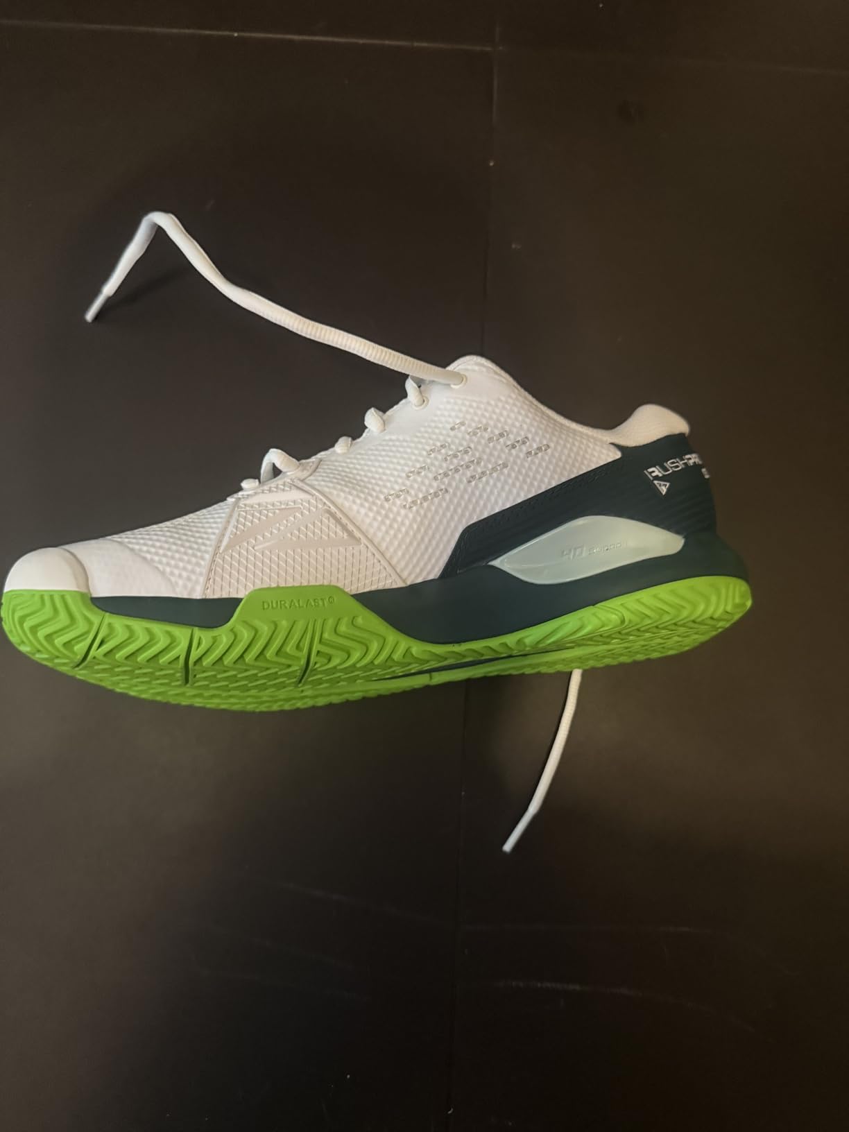 Wilson Rush Pro Ace Pickler side view showing 4D Support Chassis and wide toe box construction