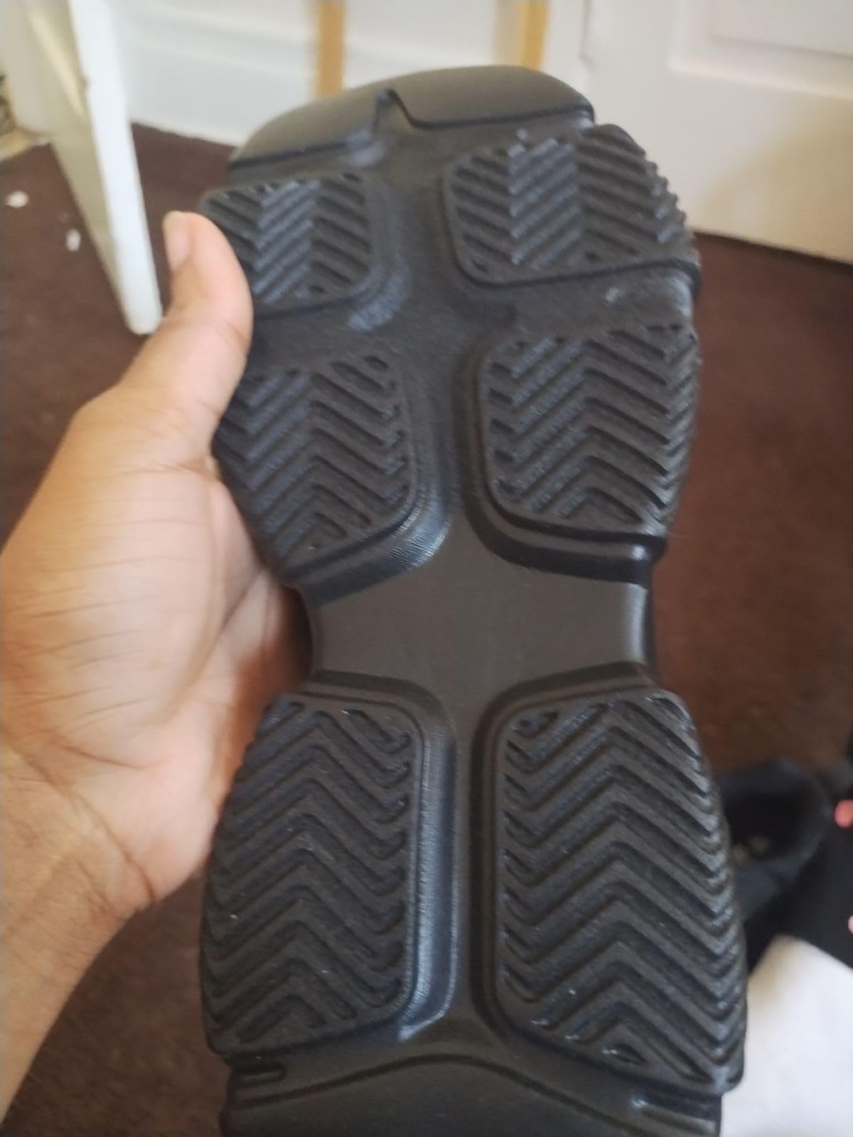 DREAM PAIRS platform sneakers side view showing chunky platform design and breathable mesh upper construction