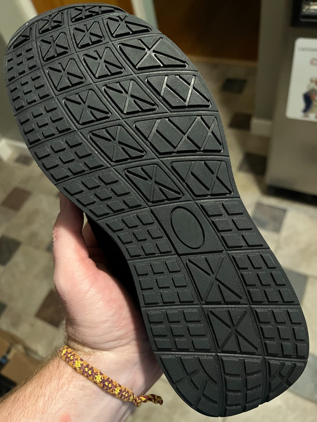 FLOWING PLUME shoes detailed sole and tread pattern for slip resistance