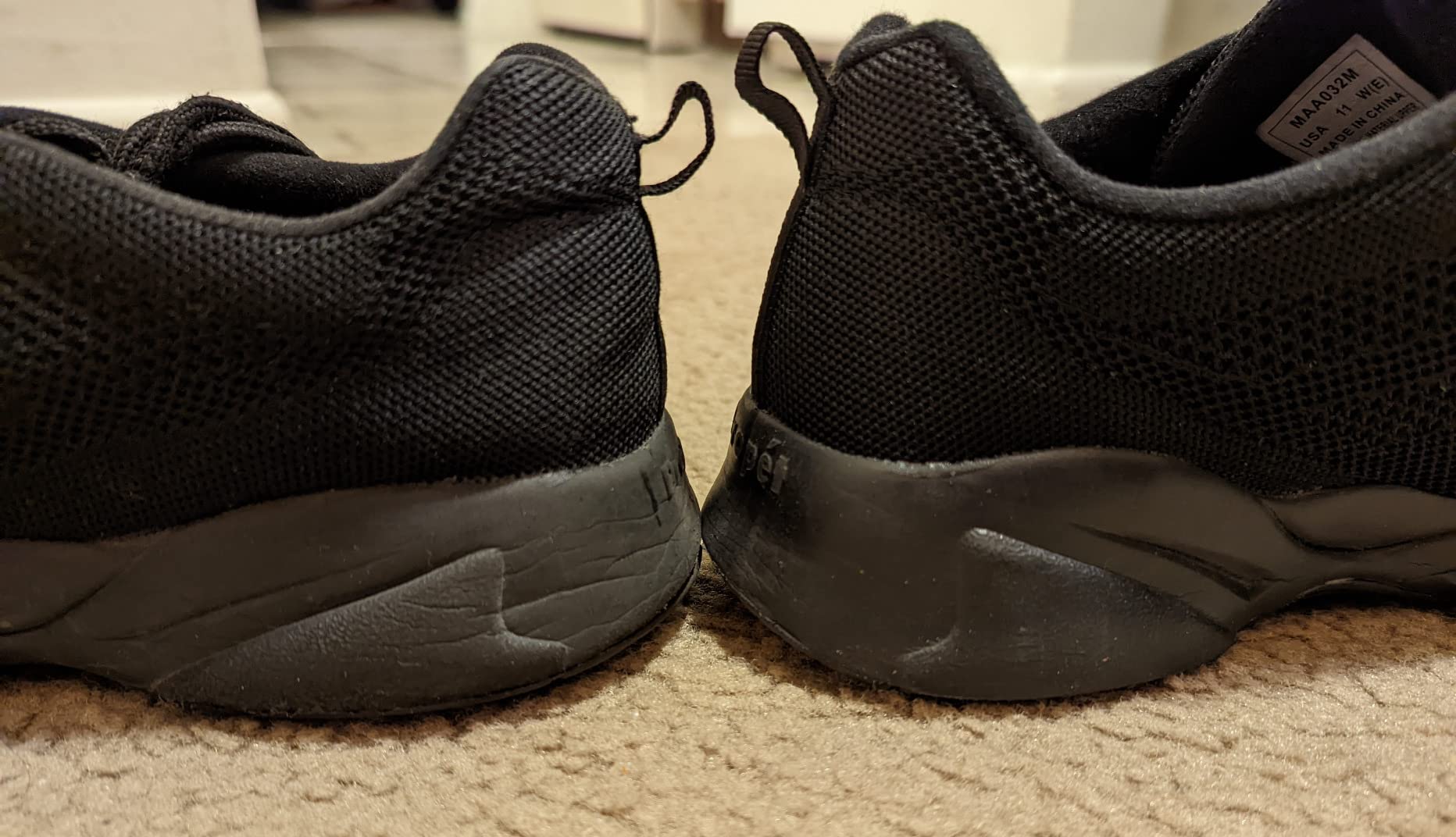 Propét Men's Stability Fly Walking Shoe precision knit mesh upper showing wide toe box with room for natural toe spread