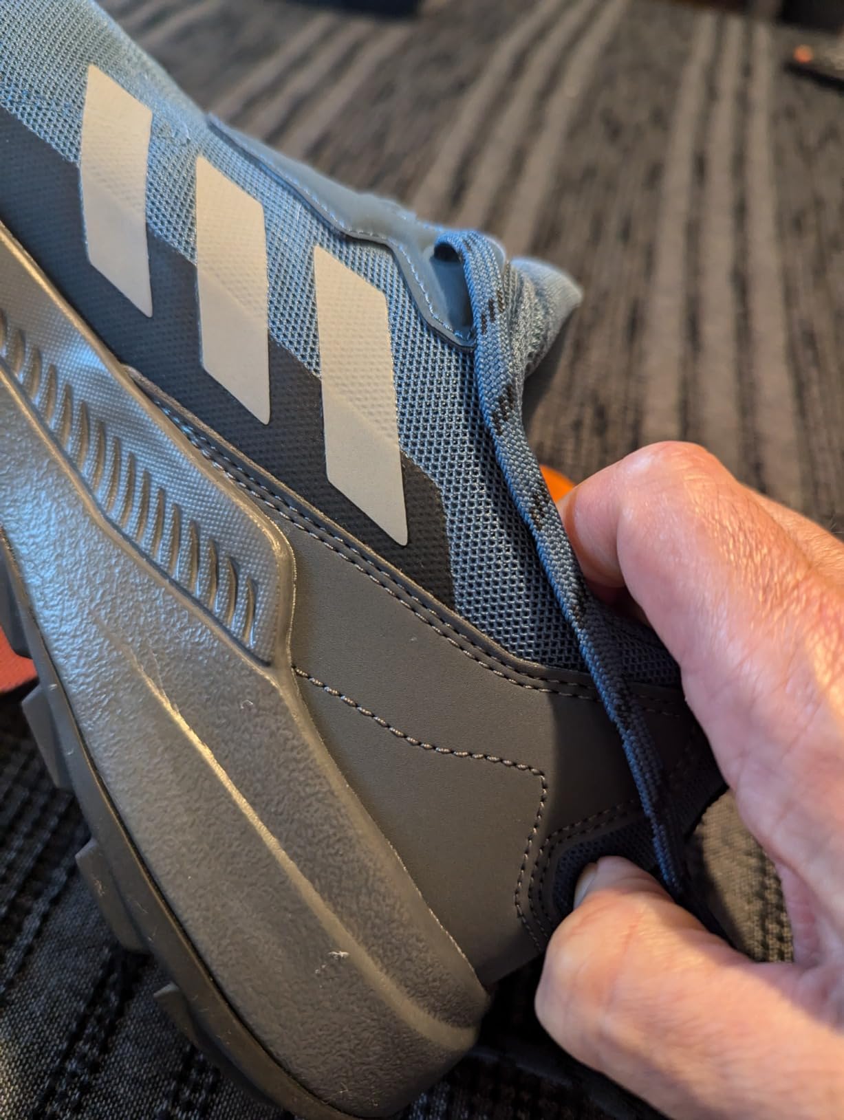 Adidas Terrex Anylander outsole showing Traxion rubber tread pattern and lug design