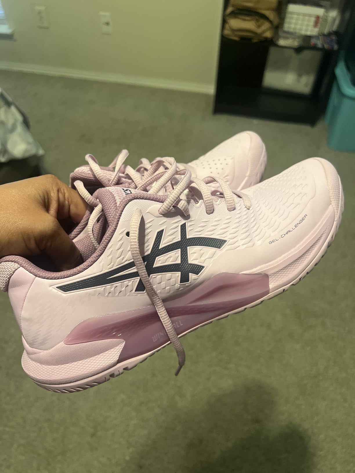 ASICS Gel-Challenger 14 side profile showing DYNAWING TPU sidewall technology