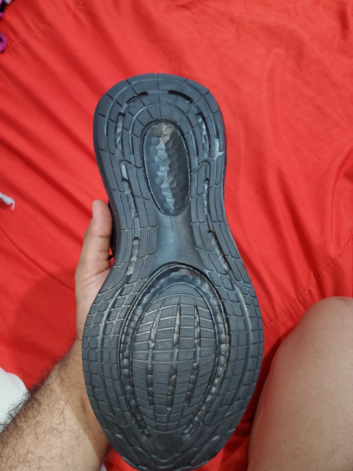 NY Threads running shoe in red colorway showing alternative style option