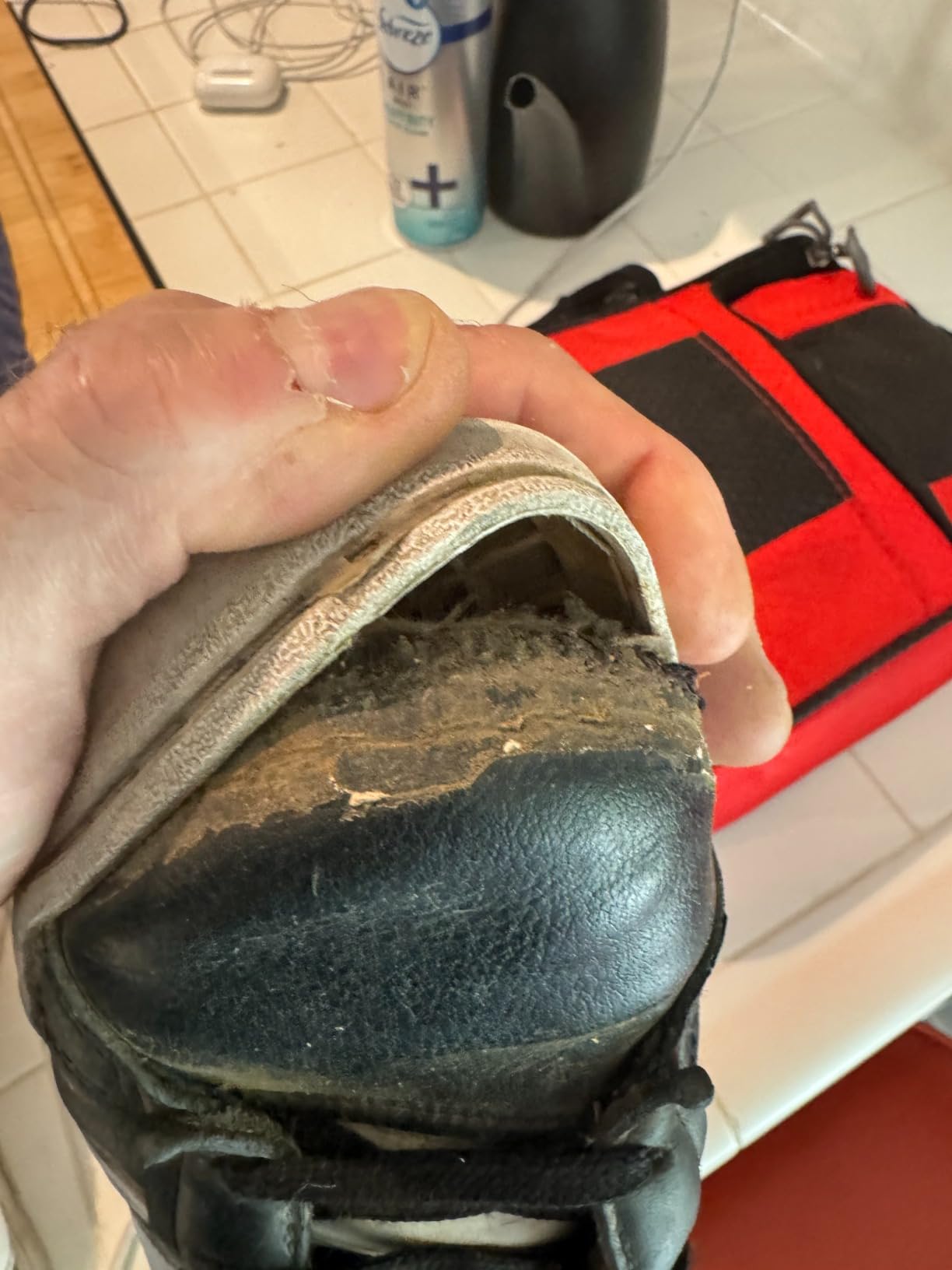 Adidas Grand Court Alpha showing sole separation issue documented by customers after months of wear