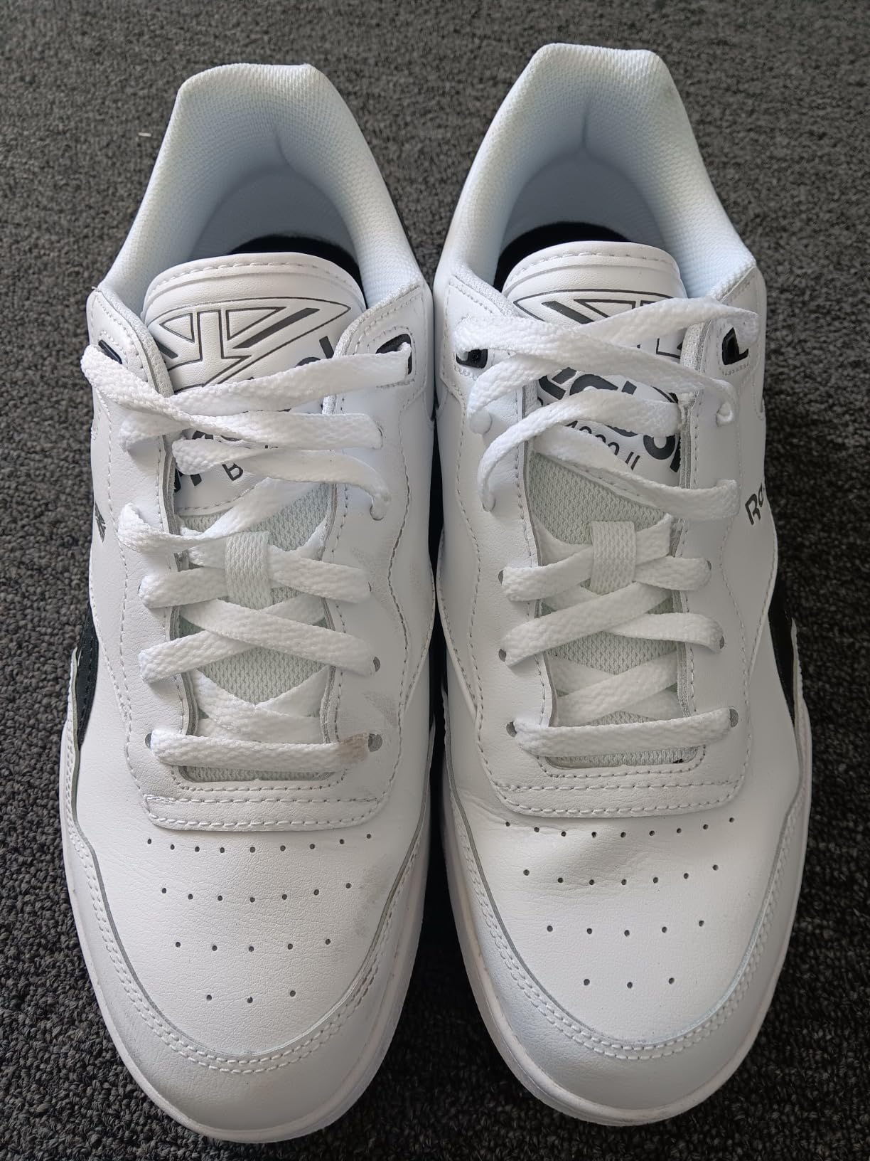 Reebok BB 4000 II retro basketball sneaker full view white synthetic leather design