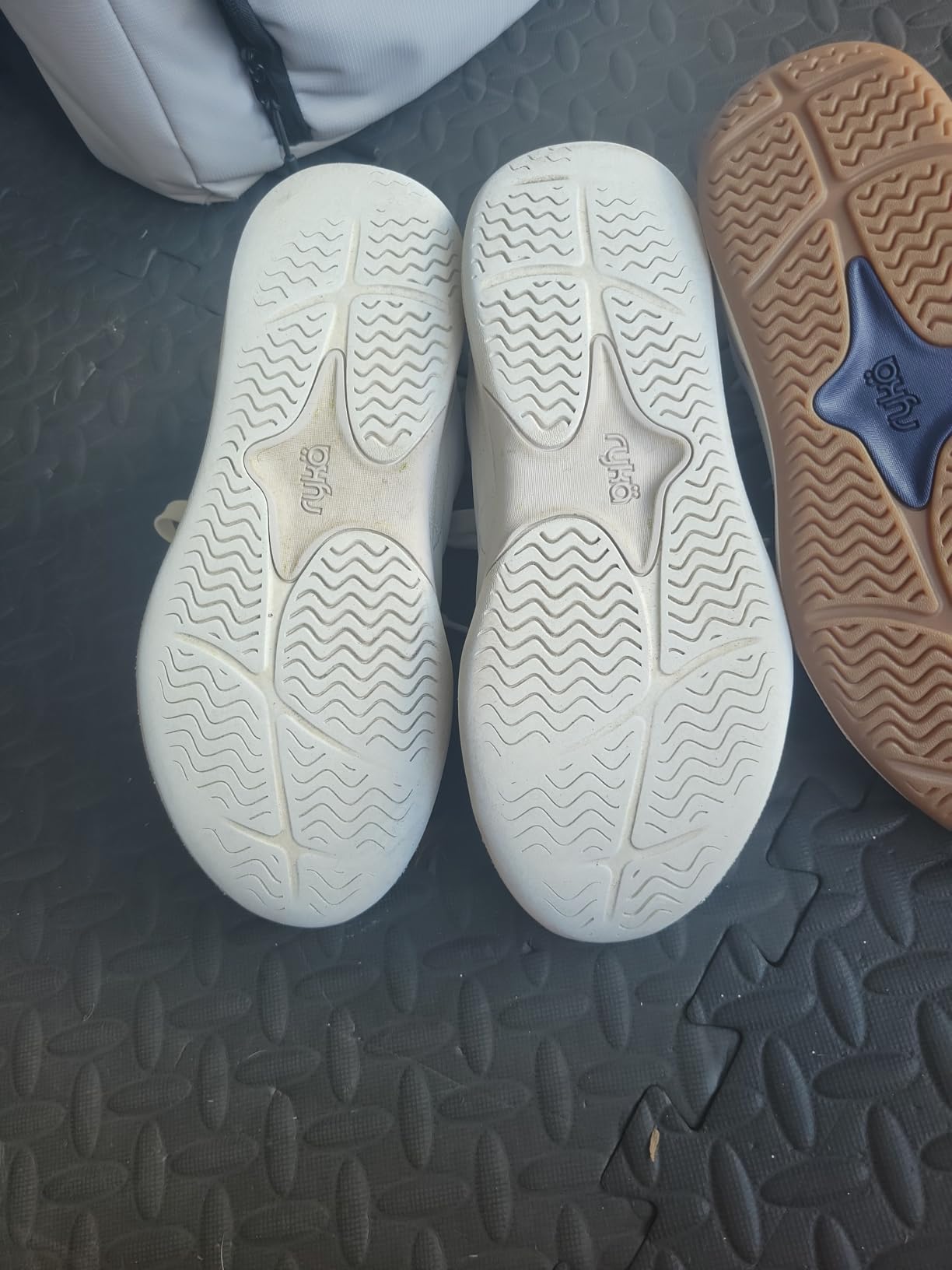 Sole showing wear pattern after intensive pickleball use