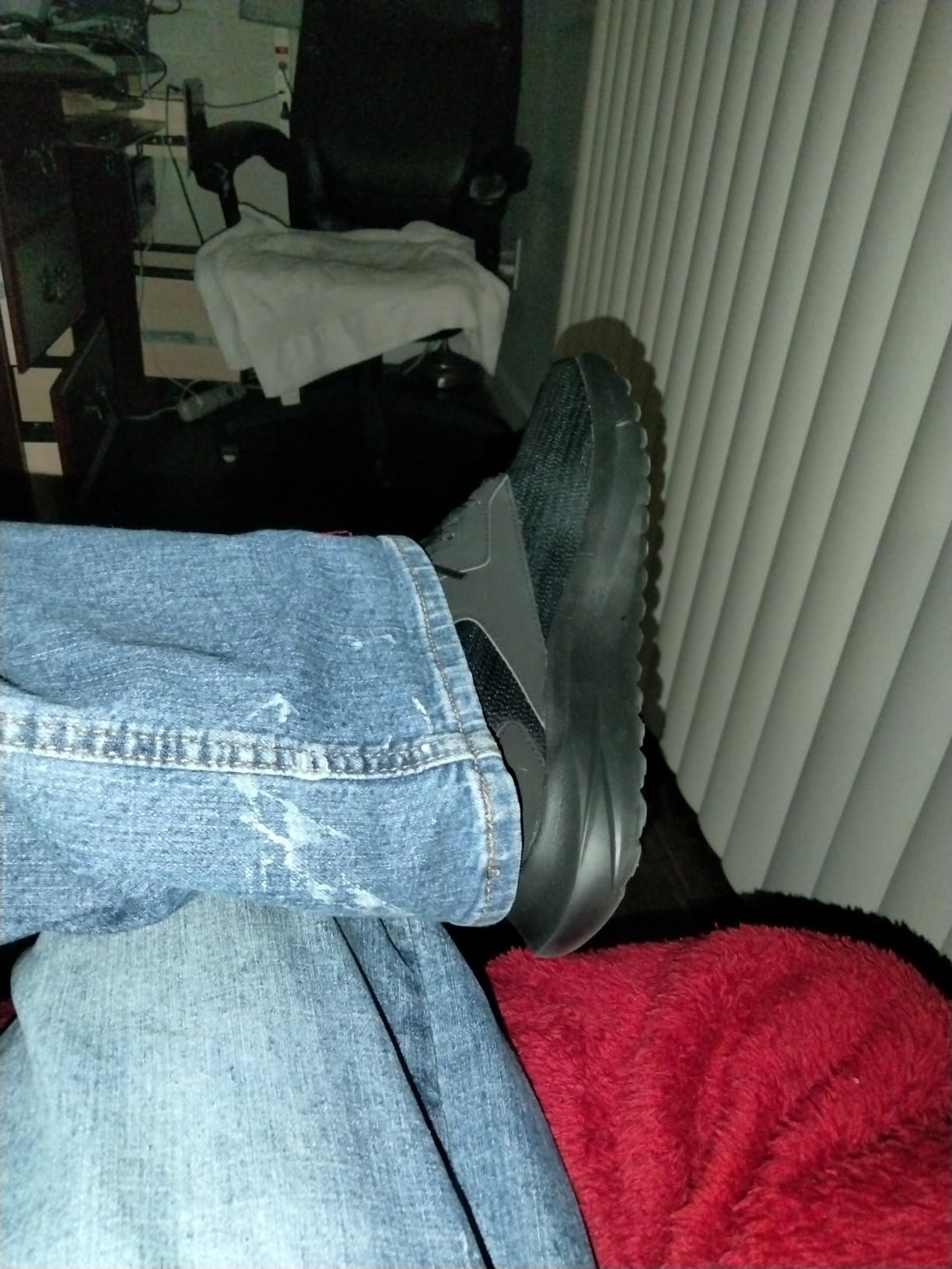 Reebok Energen Lux black colorway lifestyle shot showing versatile design for daily activities and casual wear