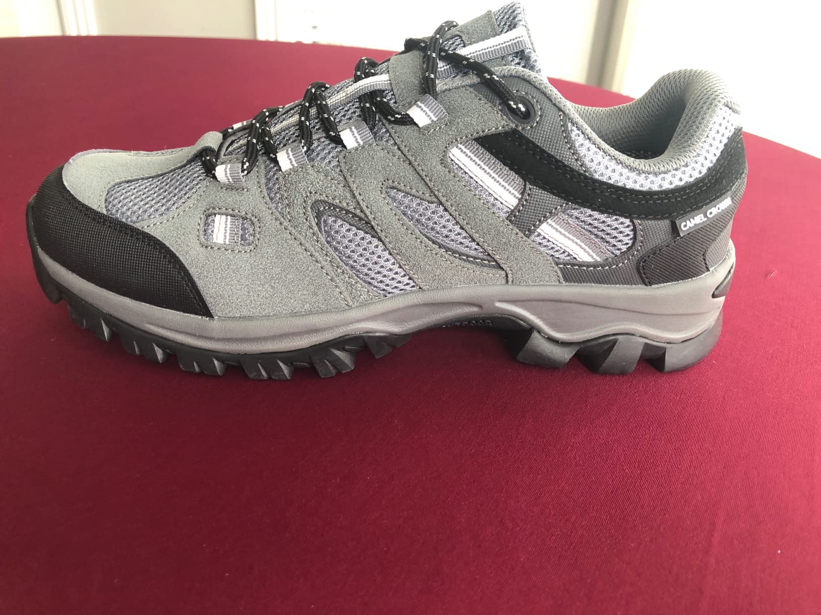 CAMELSPORTS hiking shoe outsole showing deep multi-directional lug tread pattern