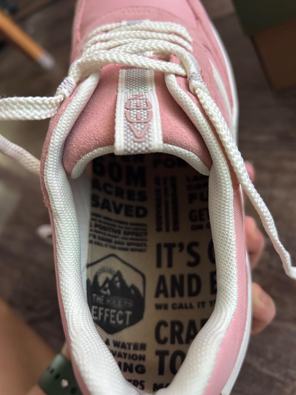 KEEN KS86 sneakers detail shot showing suede construction and retro styling elements