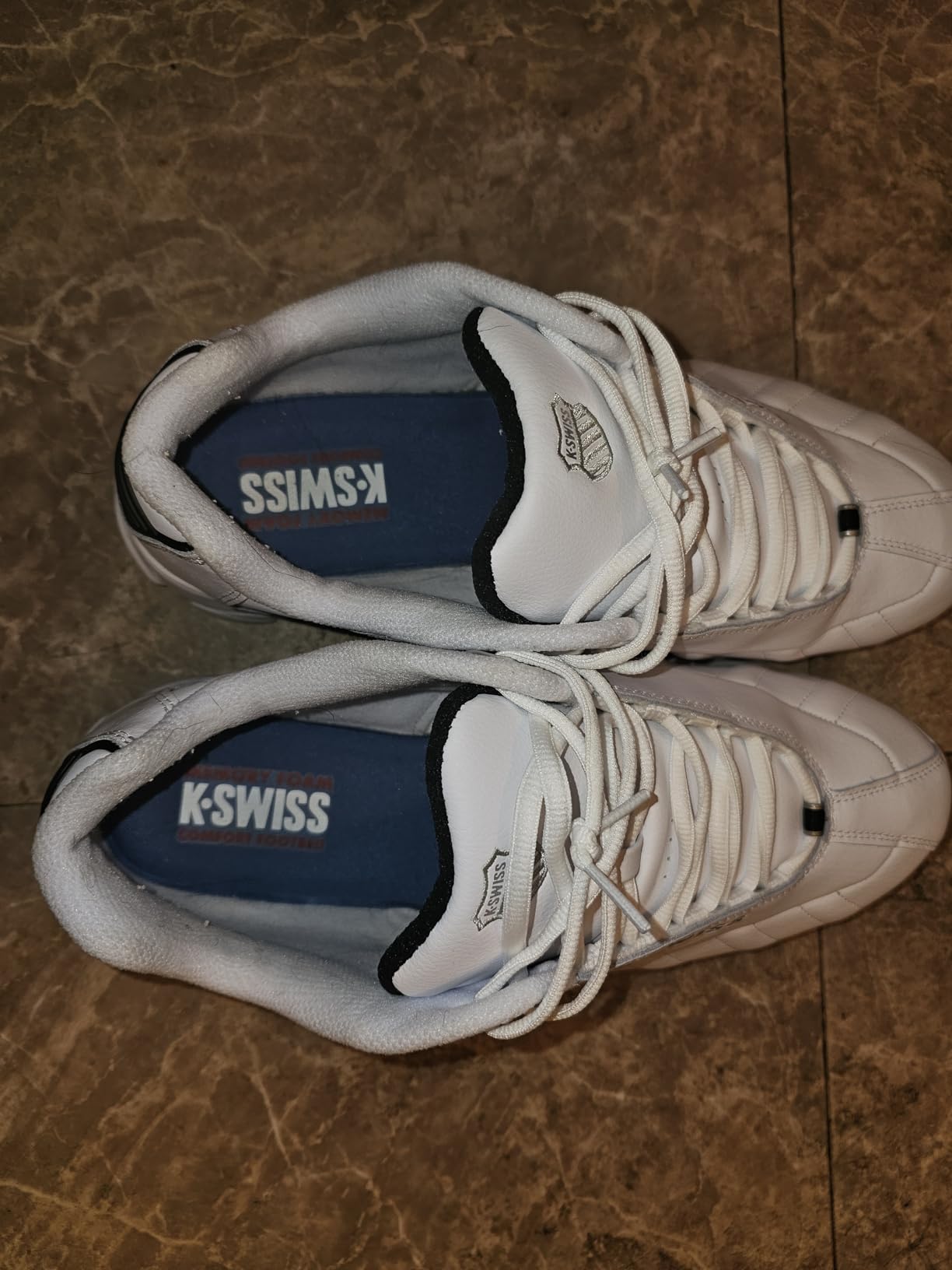 K-Swiss ST329 CMF white leather sneaker with classic 5-stripe design