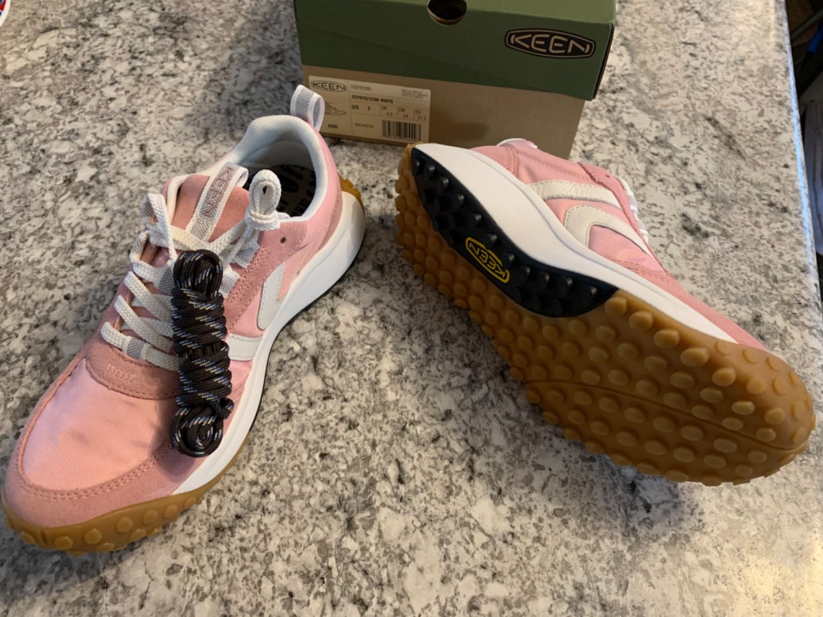 KEEN KS86 sneakers worn in outdoor setting showing versatility and style