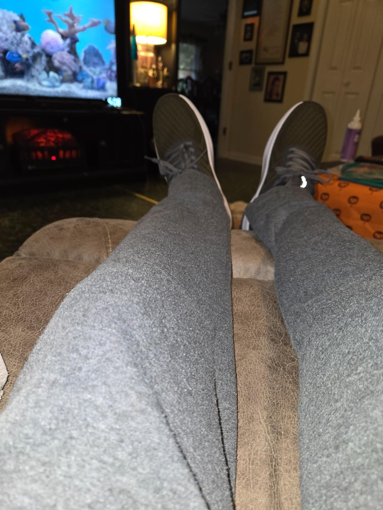 Close-up view of Orthofeet Tilos showing stretch mesh upper construction and hands-free slip-on design