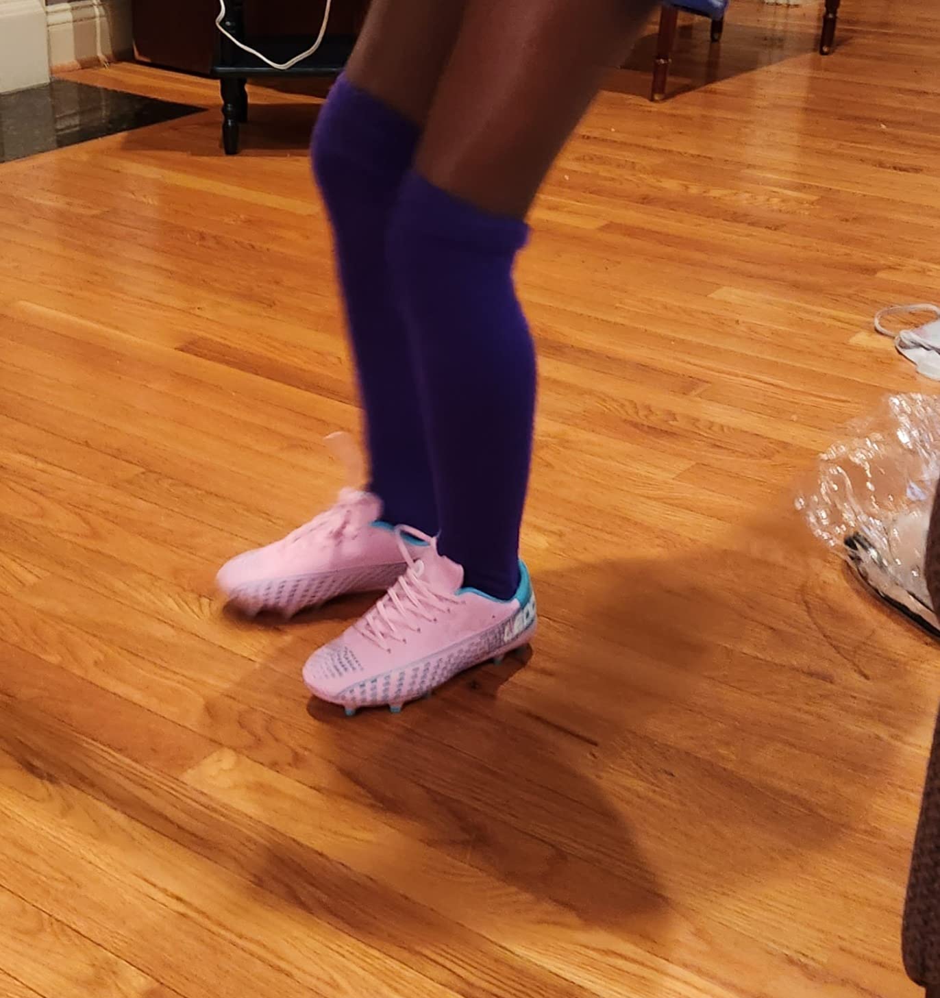 LEOCI cleats on grass field showing condition after three months of family testing