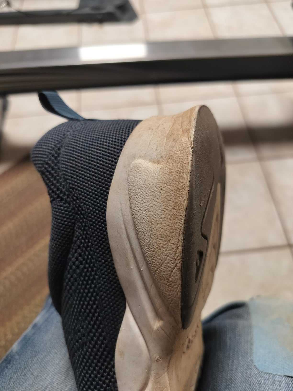 Propét Stability Fly sole wear pattern after 150 miles showing outsole and midsole construction detail