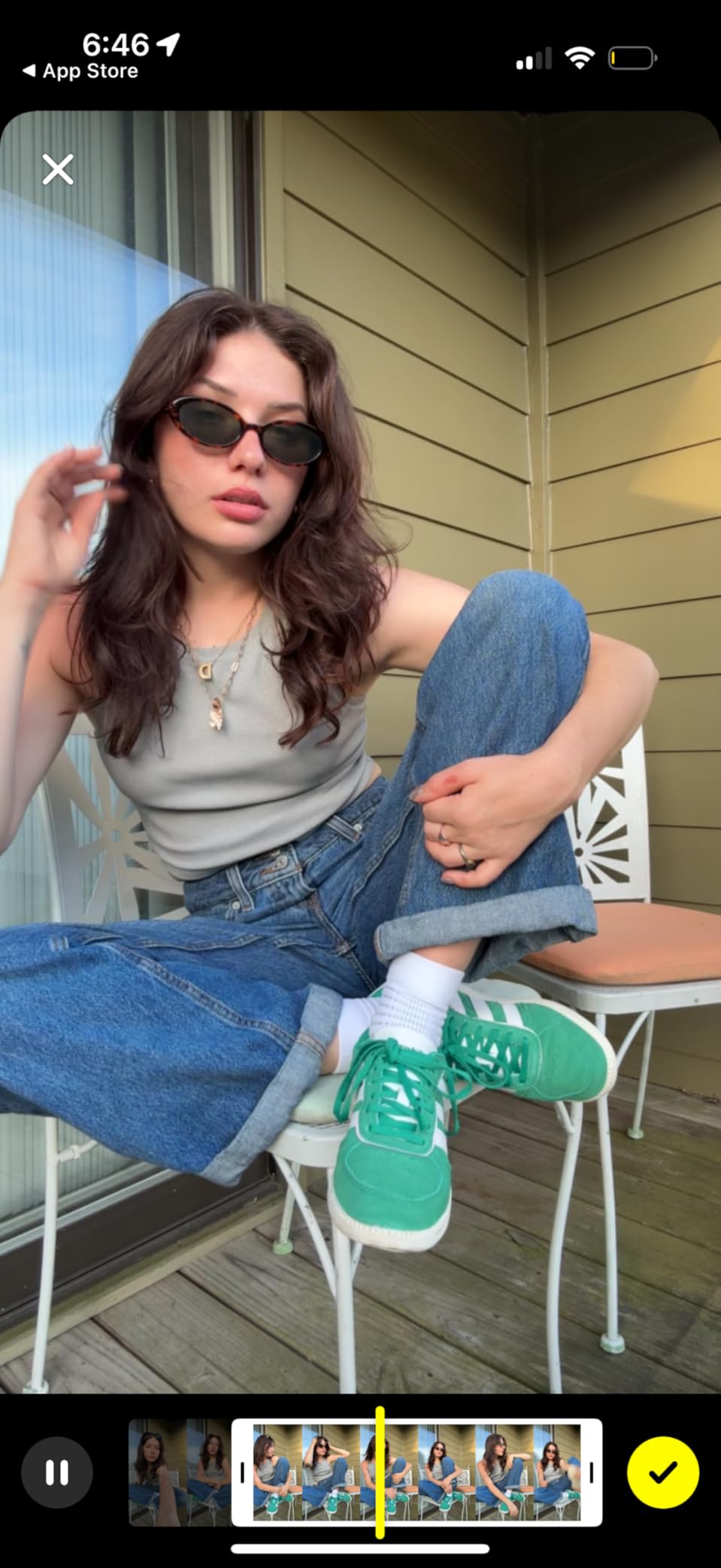 Adidas Breaknet worn in casual lifestyle setting