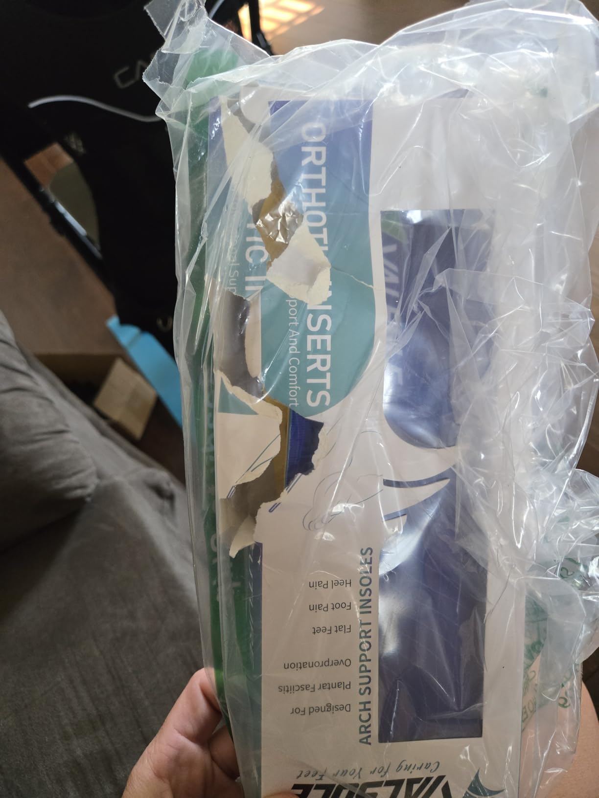 VALSOLE insoles after 3 months of daily construction work use showing wear patterns