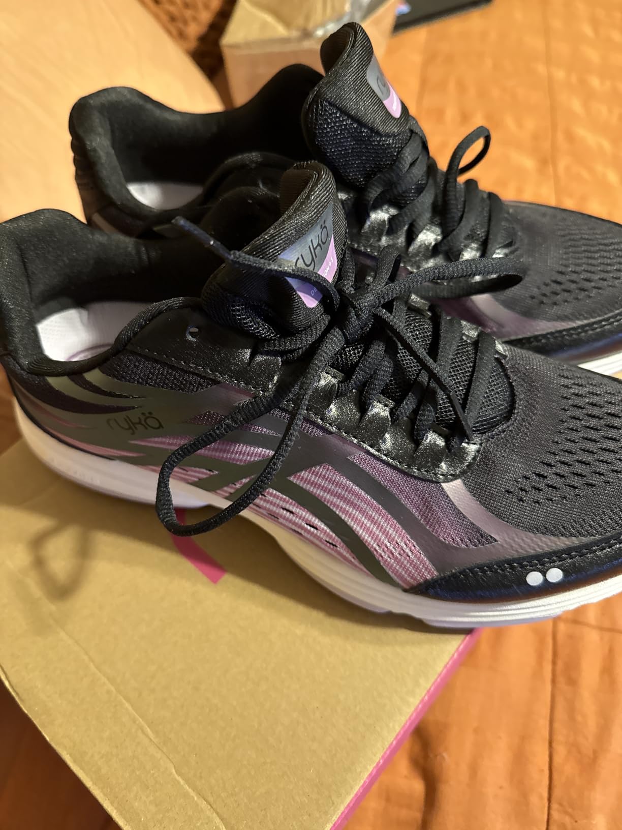 Ryka Devotion Plus 3 on foot during walking, showing real-world wear and fit