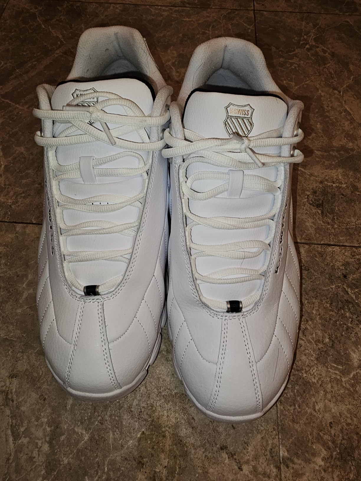 K-Swiss ST329 CMF material close-up showing leather and construction quality