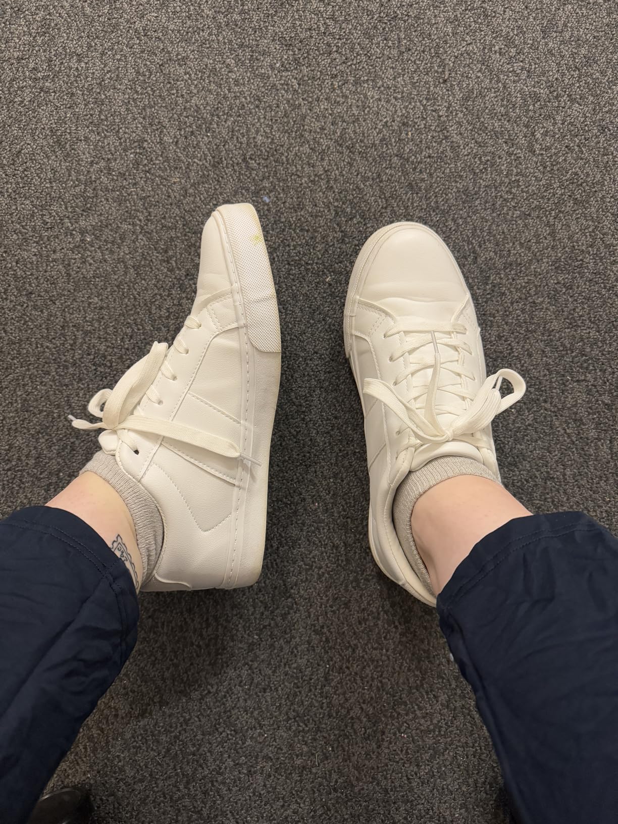 Adokoo Women's Fashion Sneakers white leather casual shoes on white background