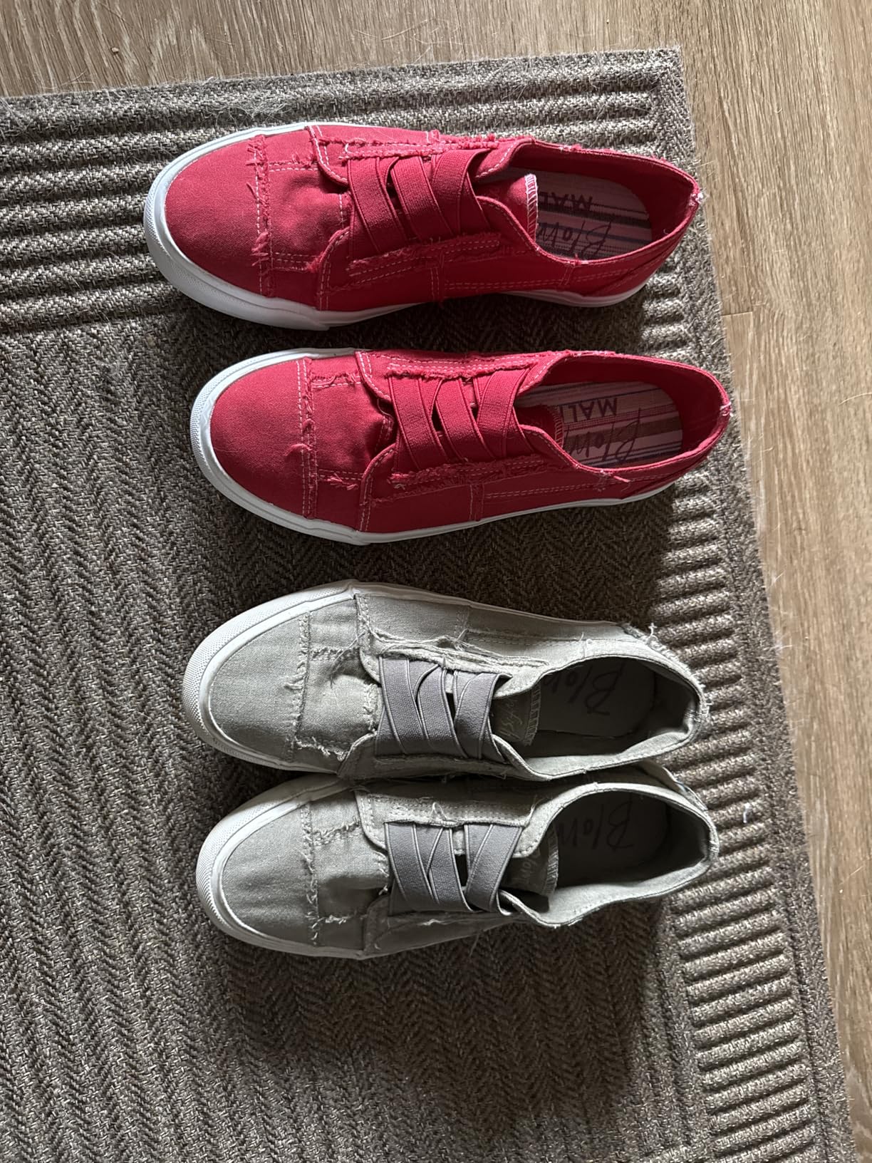 Blowfish Women's Marley Fashion Sneaker in red canvas slip-on design